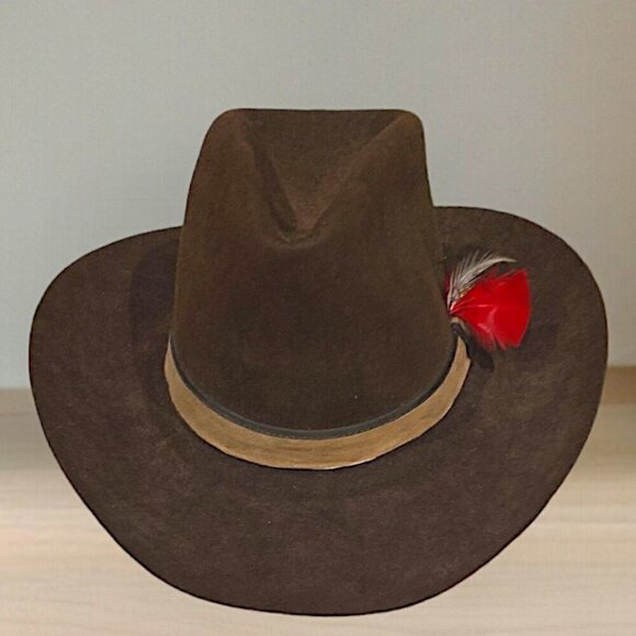 Vintage Dorian 7X Handmade Western Cowboy Hat Brown - Picture 2 of 16